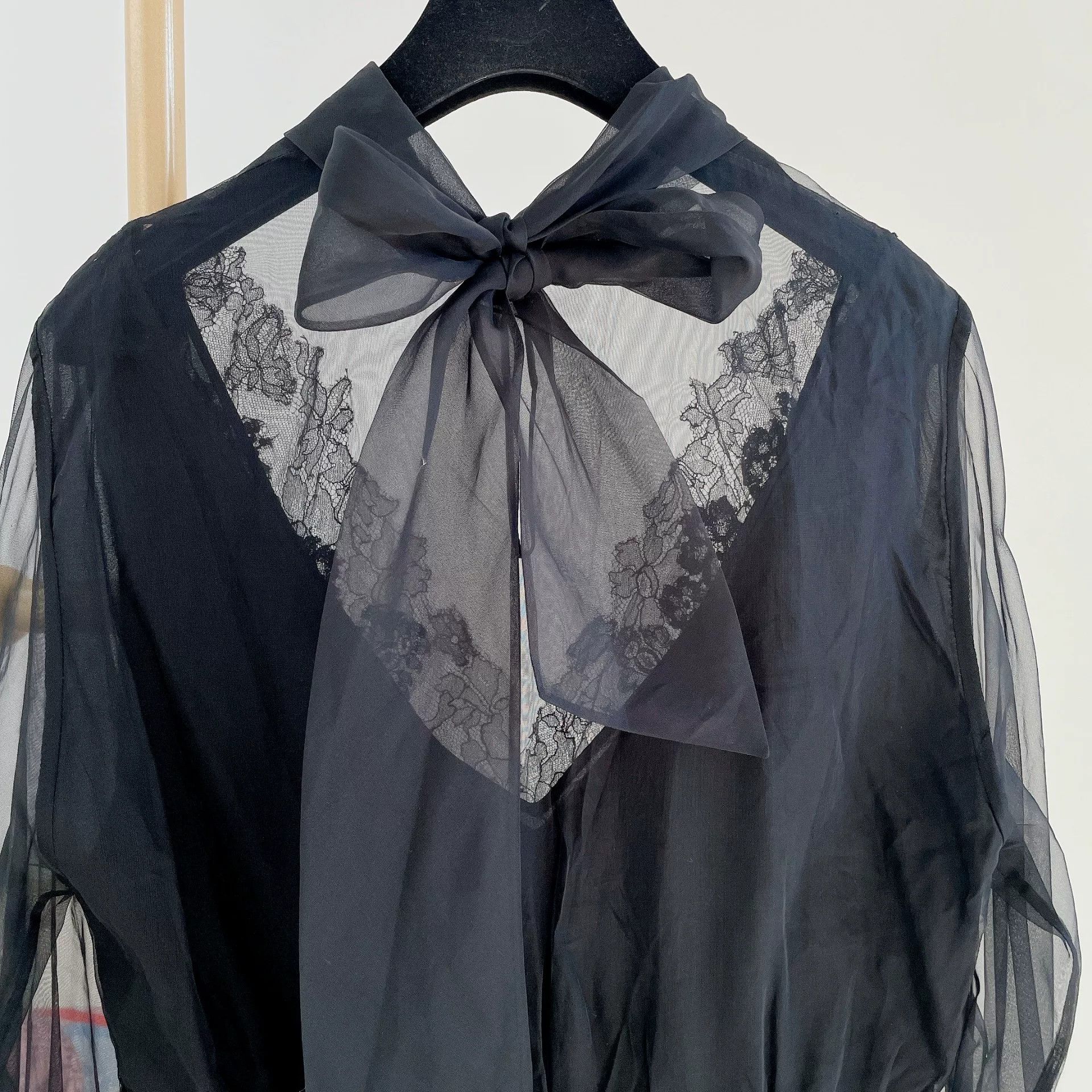 Valentino Valentino Black Lace Panel Dress Size M / US 6-8 / IT 42-44 - 4 Thumbnail