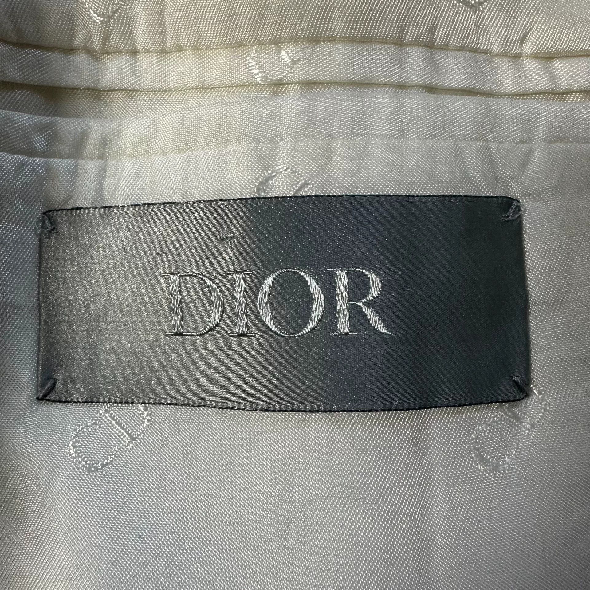 Dior Dior White Wool Blazer with Crystal Bee Size US XL / EU 56 / 4 - 4 Thumbnail