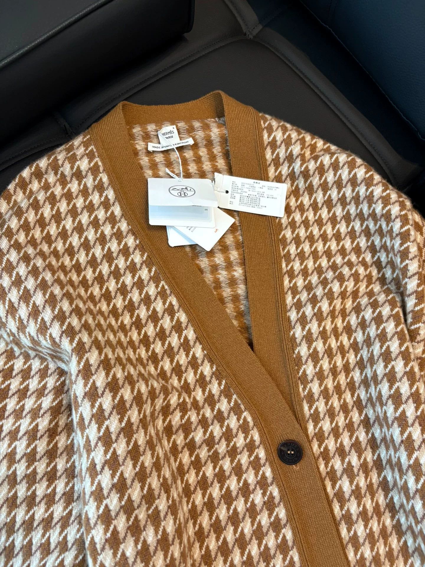 Hermes Hermes Checkered Knit Cardigan Size 34 Size US S / EU 44-46 / 1 - 2 Thumbnail