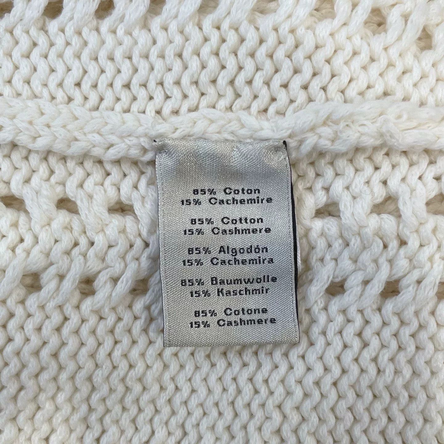 Hermes HERMES Beige Open-Knit Sweater M Size US M / EU 48-50 / 2 - 6 Thumbnail