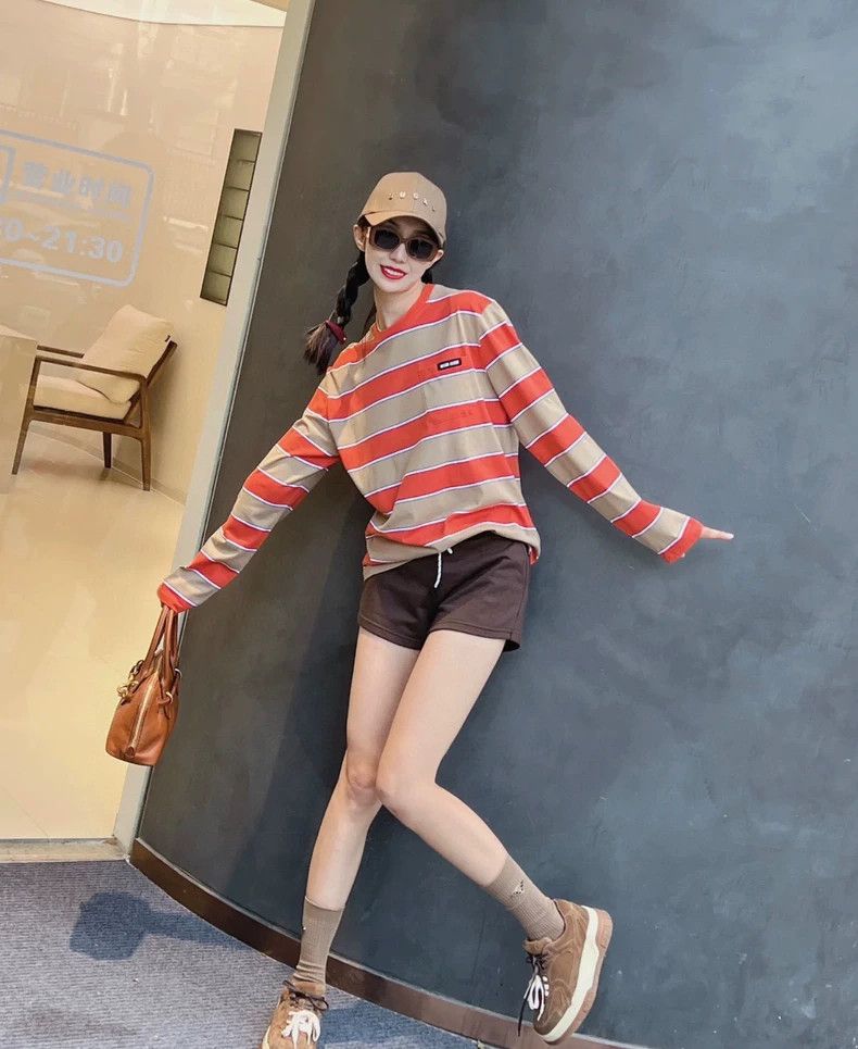 Miu Miu Miu Miu Colorblock Stripe Loose T-shirt Size US M / EU 48-50 / 2 - 9 Thumbnail