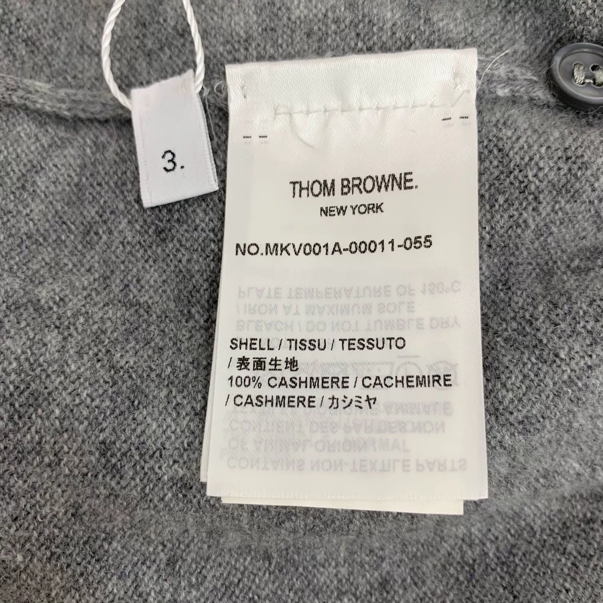 Thom Browne gray classic v-neck cardigan vest Size US L / EU 52-54 / 3 - 6 Thumbnail
