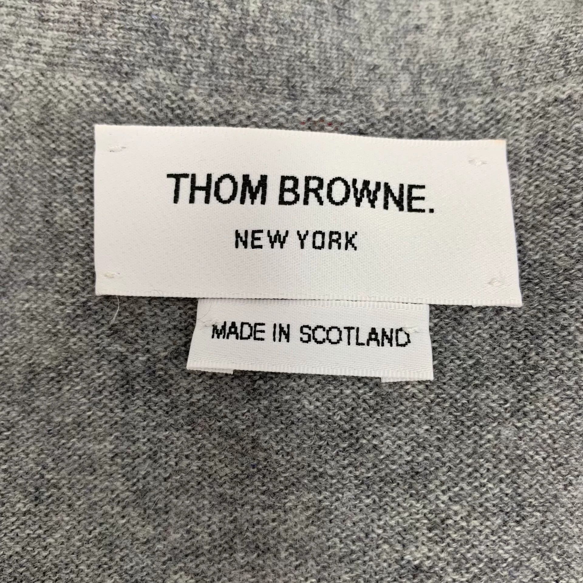 Thom Browne gray classic v-neck cardigan vest Size US L / EU 52-54 / 3 - 5 Thumbnail