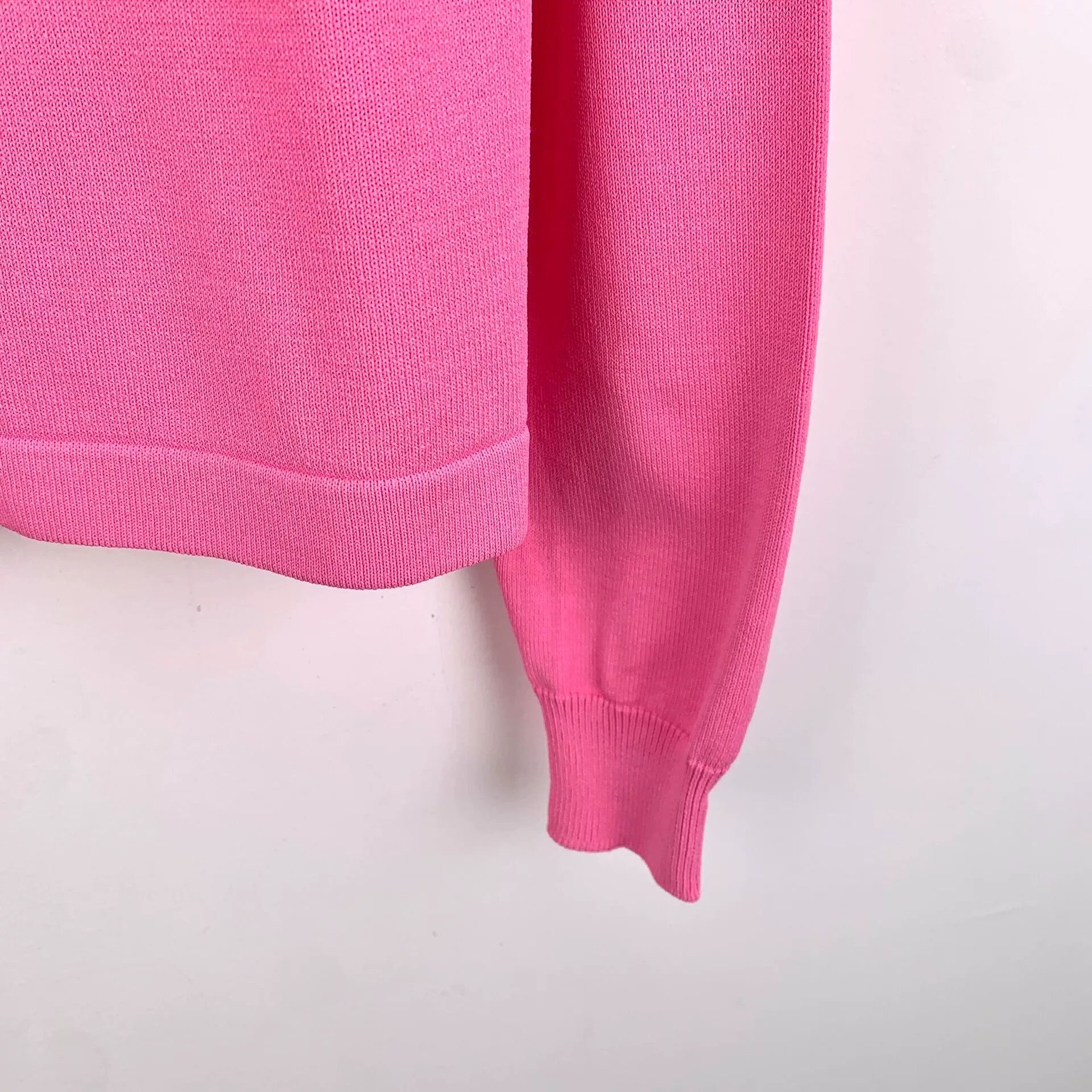 Miu Miu pink long sleeve knit polo shirt Size US S / EU 44-46 / 1 - 4 Thumbnail