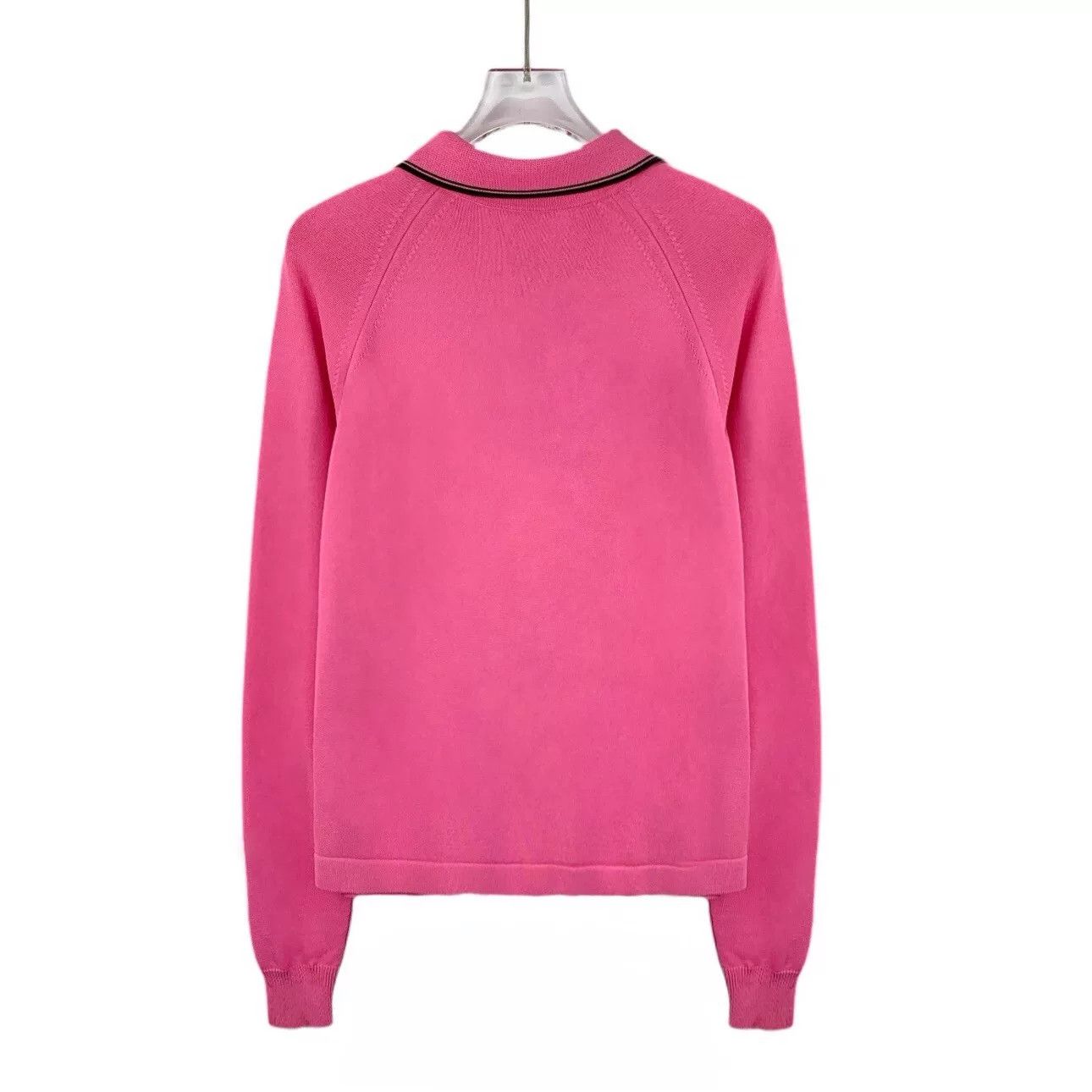 Miu Miu pink long sleeve knit polo shirt Size US S / EU 44-46 / 1 - 2 Thumbnail