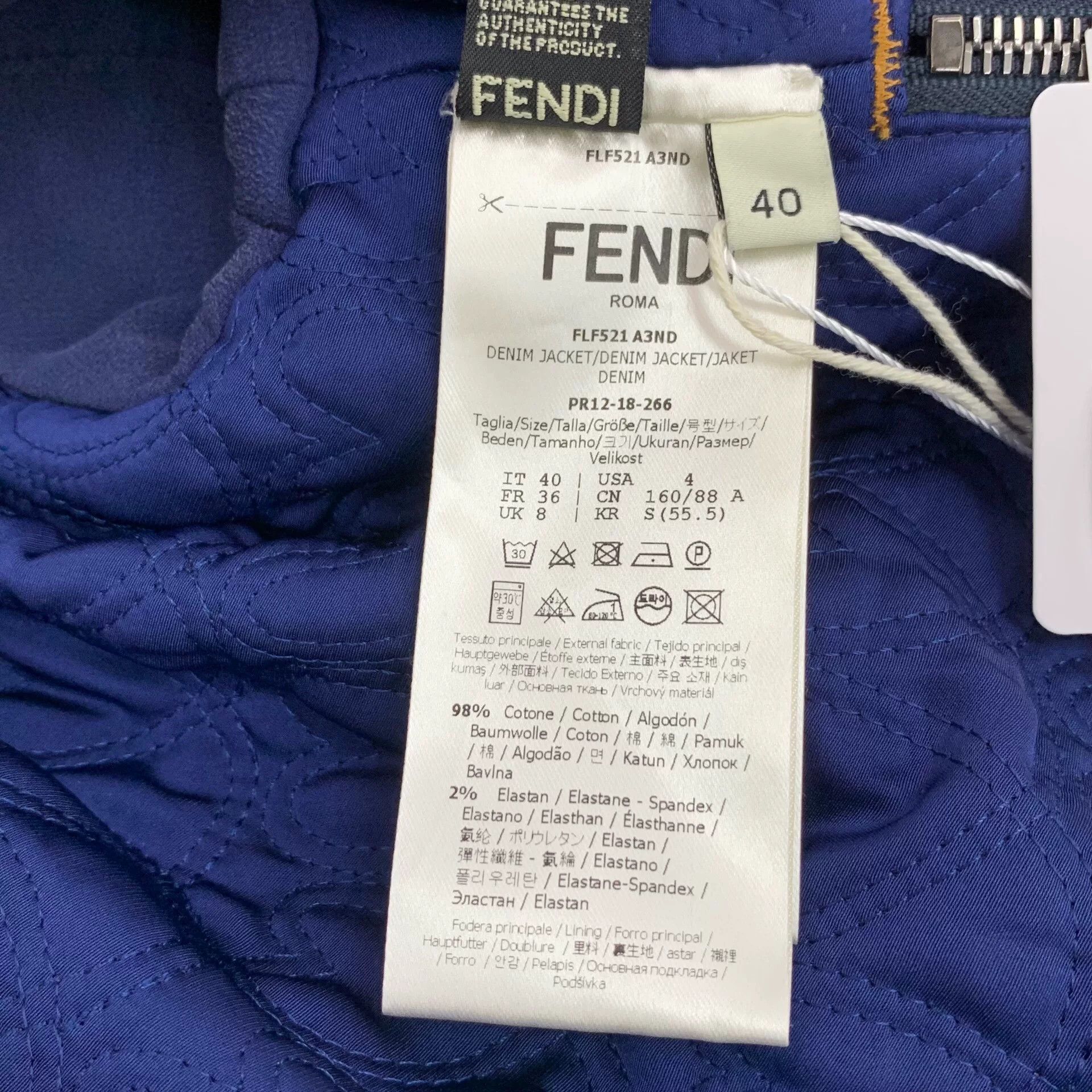 Fendi fendi deep blue heart sequin denim jacket Size US M / EU 48-50 / 2 - 6 Thumbnail