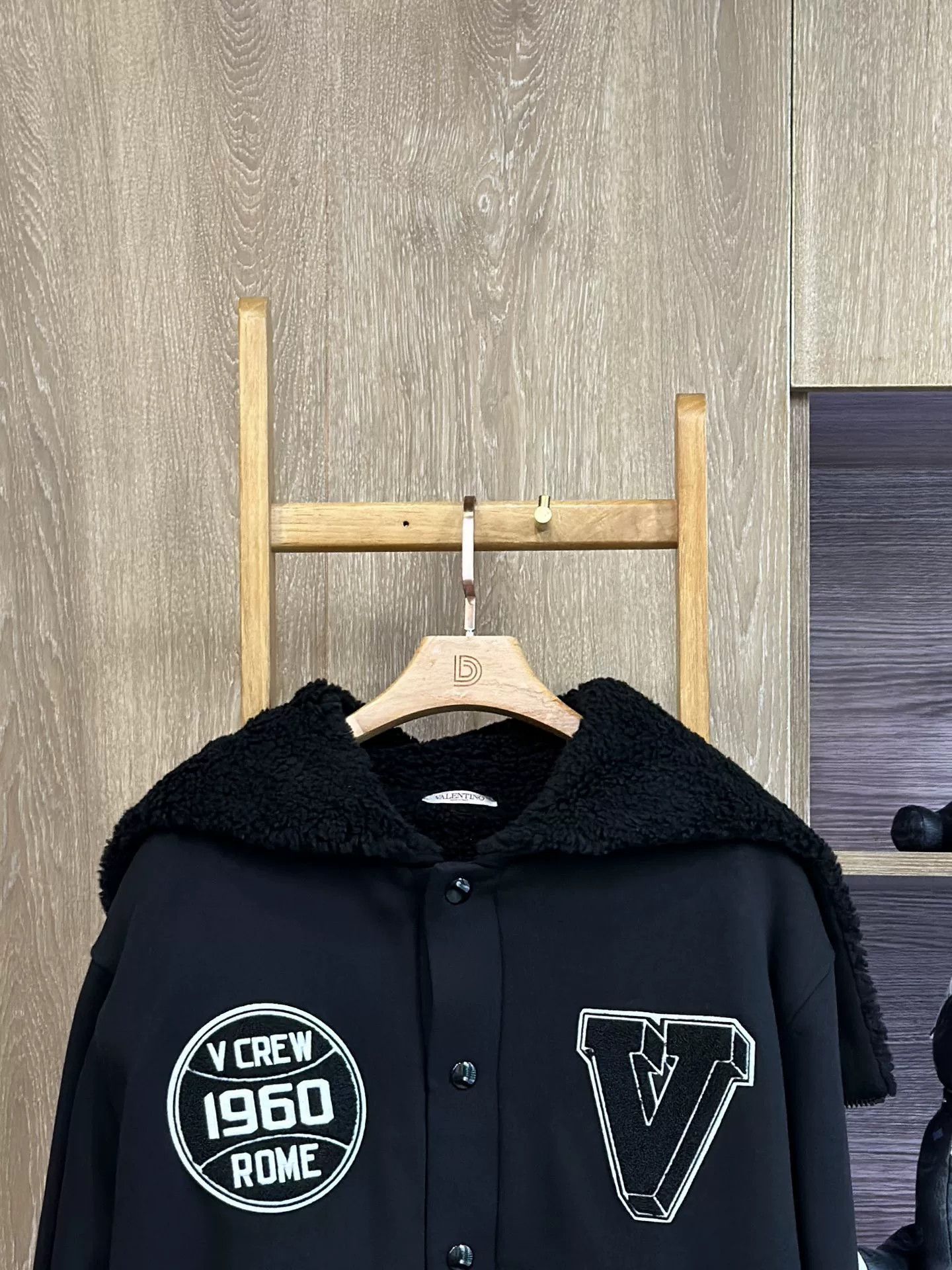 Valentino Valentino Black Hooded Varsity Jacket Size US S / EU 44-46 / 1 - 4 Thumbnail
