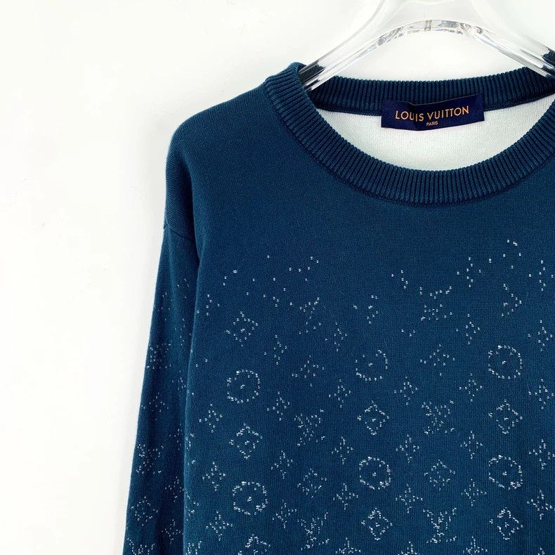 Louis Vuitton Louis Vuitton Blue Logo Sweatshirt S Size US S / EU 44-46 / 1 - 3 Thumbnail