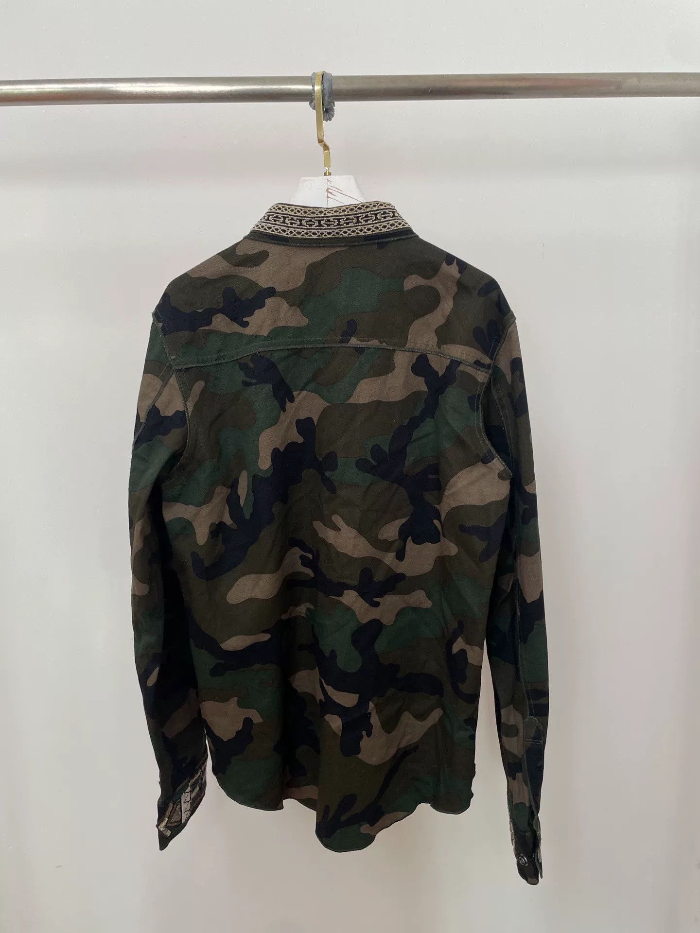 Valentino Valentino Camo Beaded Shirt Jacket Size US XL / EU 56 / 4 - 2 Thumbnail