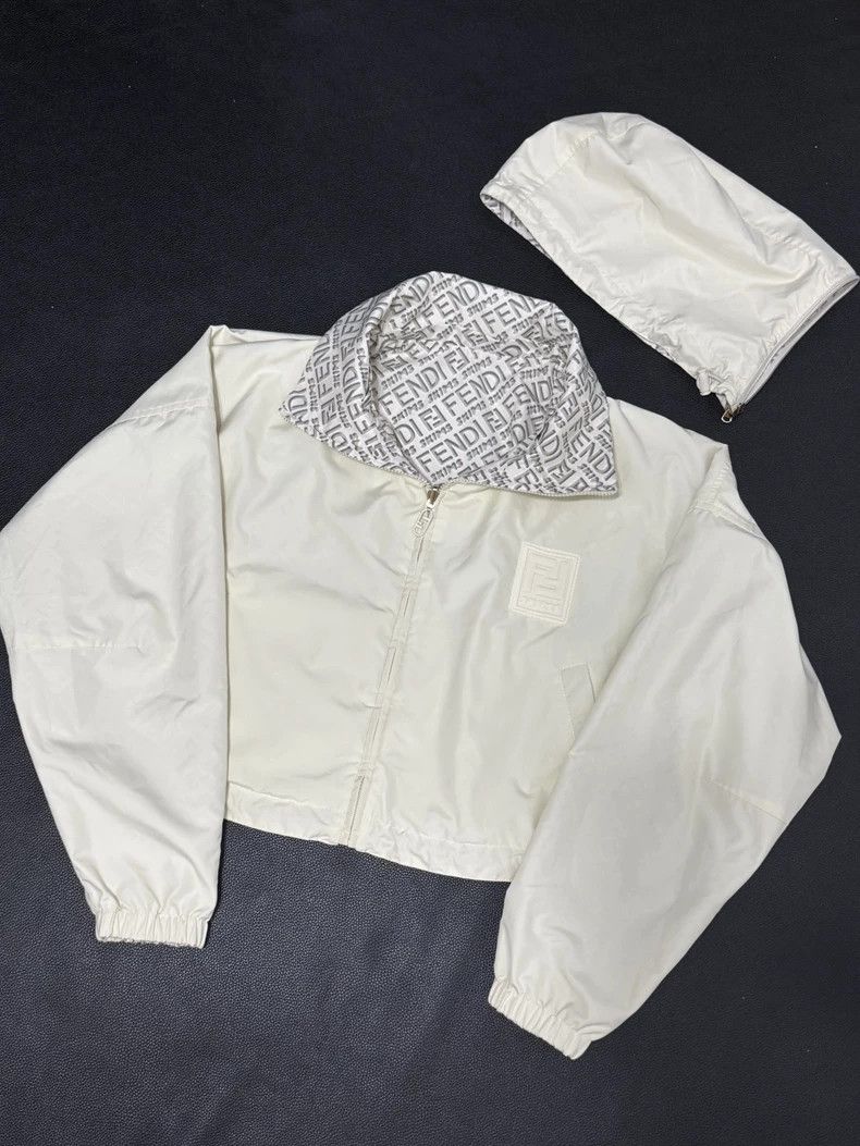 Fendi FENDI x SKIMS Logo Reversible Hooded Jacket Women's White Size US M / EU 48-50 / 2 - 4 Thumbnail