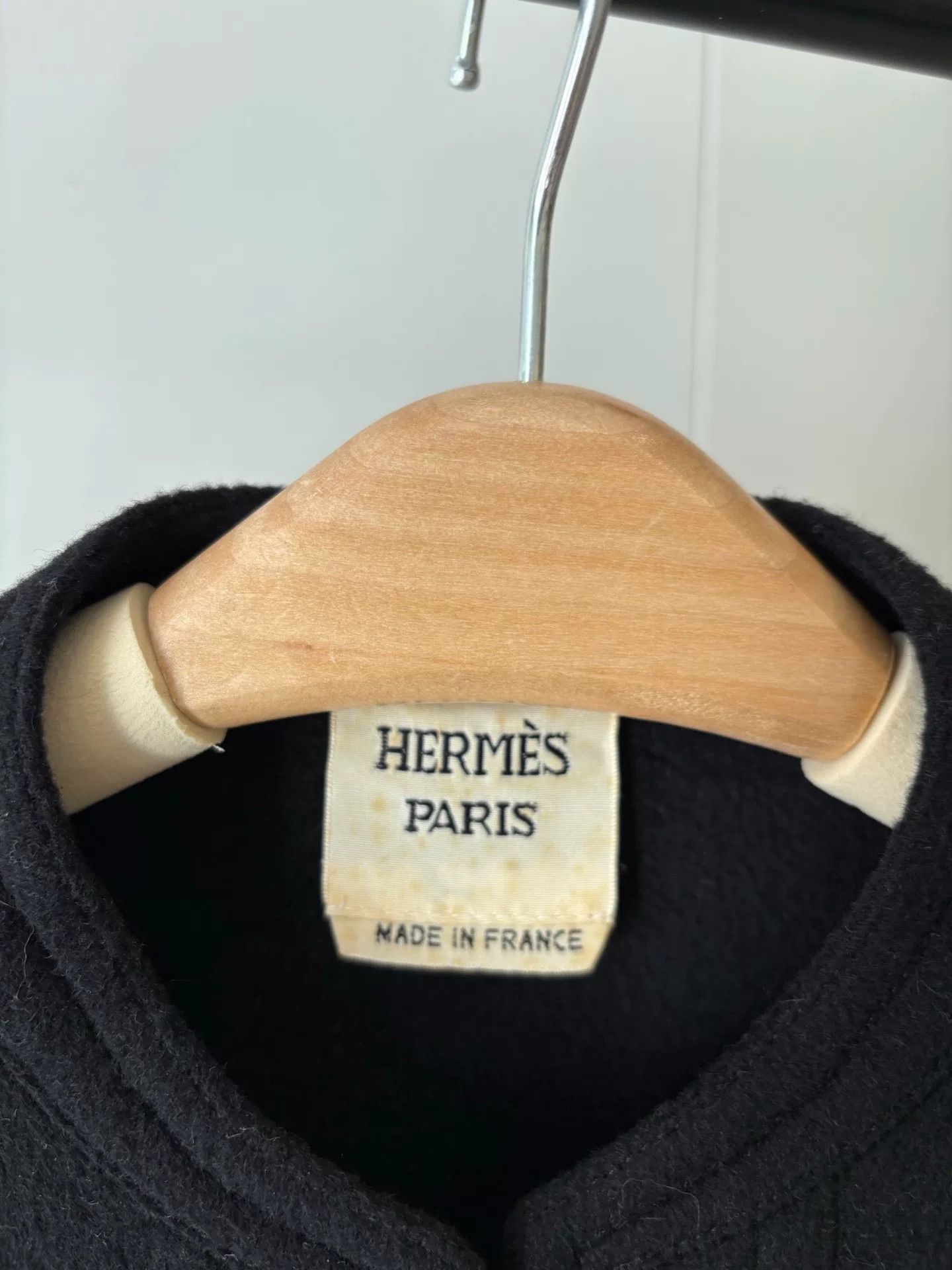 Hermes Hermes Black Cashmere Double-Breasted Coat Size US XS / EU 42 / 0 - 3 Thumbnail
