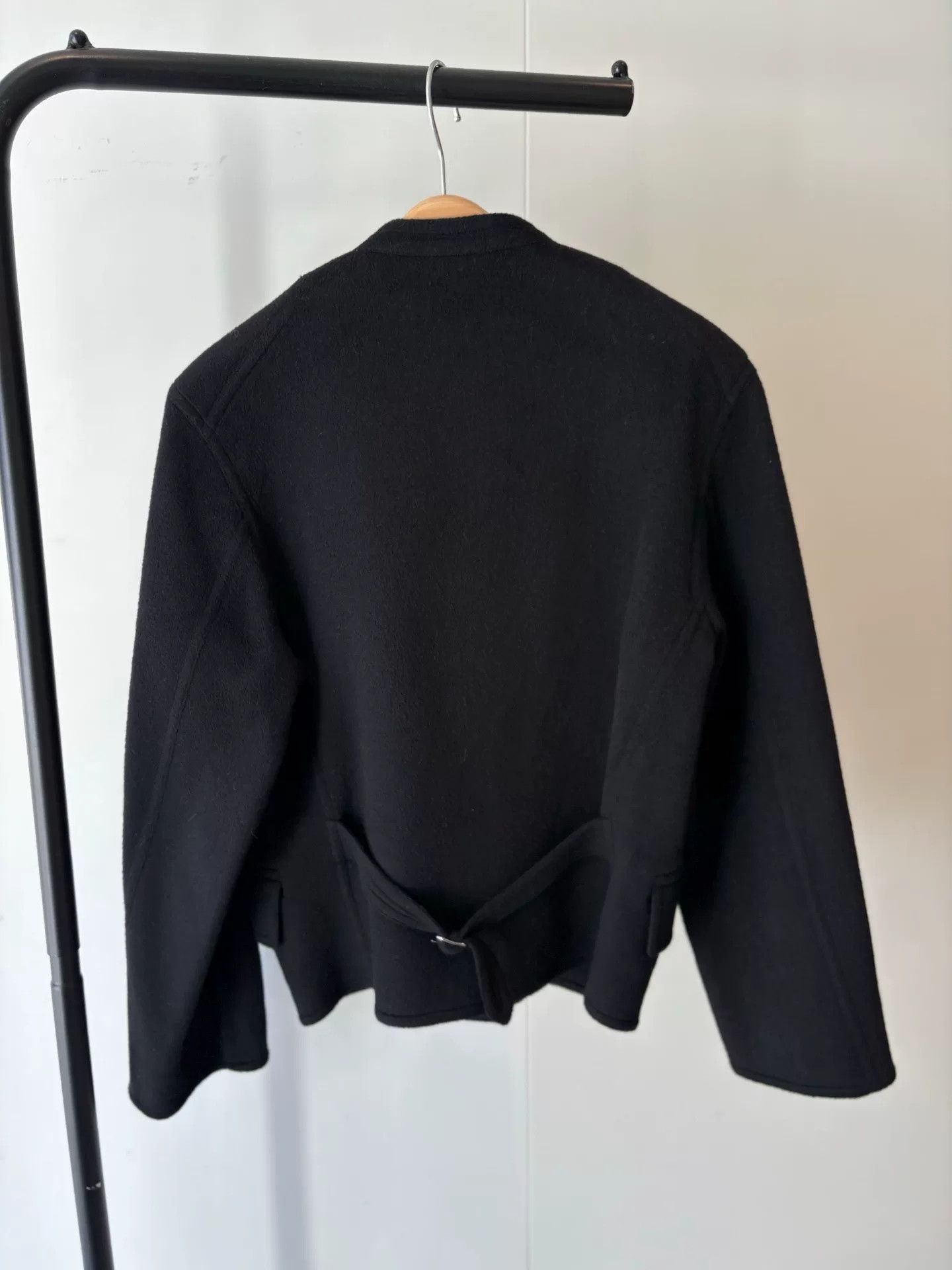 Hermes Hermes Black Cashmere Double-Breasted Coat Size US XS / EU 42 / 0 - 2 Thumbnail