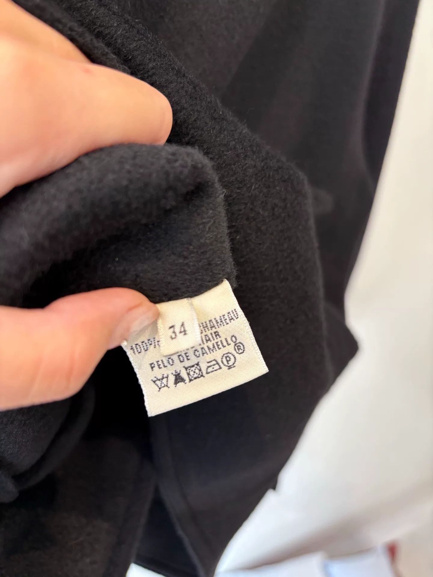 Hermes Hermes Black Cashmere Double-Breasted Coat Size US XS / EU 42 / 0 - 4 Thumbnail