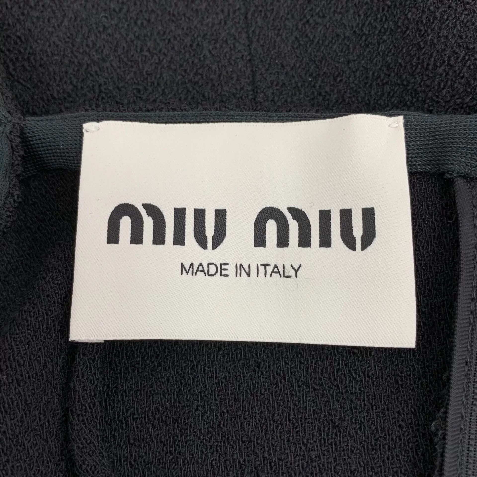 Miu Miu black wool spaghetti strap dress by miu miu Size US 38 / EU 54 - 5 Thumbnail