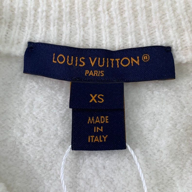 Louis Vuitton Louis Vuitton White Wool Knit Cardigan Size US XS / EU 42 / 0 - 6 Thumbnail
