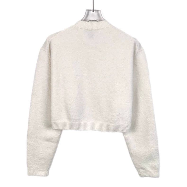 Louis Vuitton Louis Vuitton White Wool Knit Cardigan Size US XS / EU 42 / 0 - 2 Thumbnail
