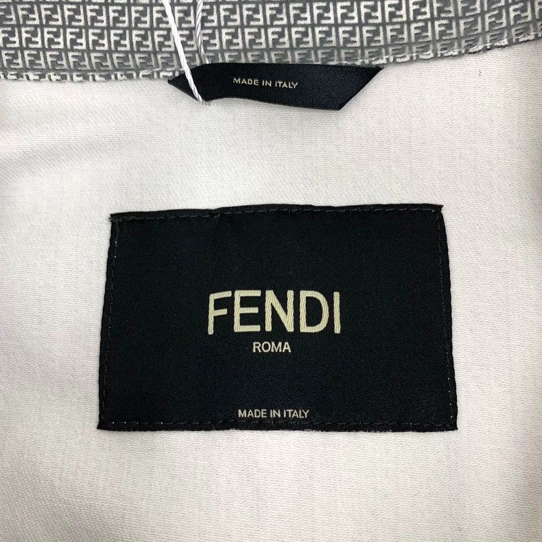 Fendi Fendi Gray Logo Jacquard Denim Jacket Size US S / EU 44-46 / 1 - 5 Thumbnail