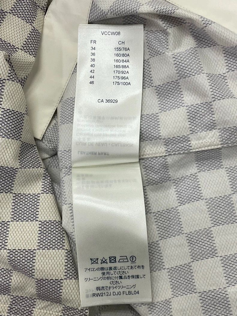 Louis Vuitton Louis Vuitton White Checkerboard Shirt Size US M / EU 48-50 / 2 - 7 Thumbnail