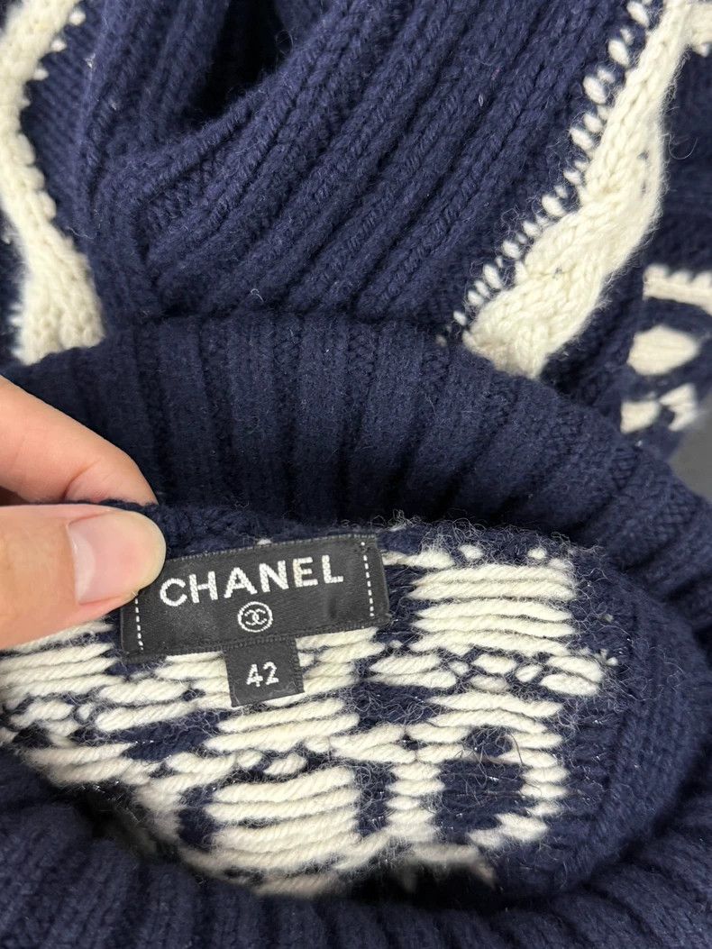 Chanel Chanel Turtleneck Striped Sweater Size US M / EU 48-50 / 2 - 4 Thumbnail