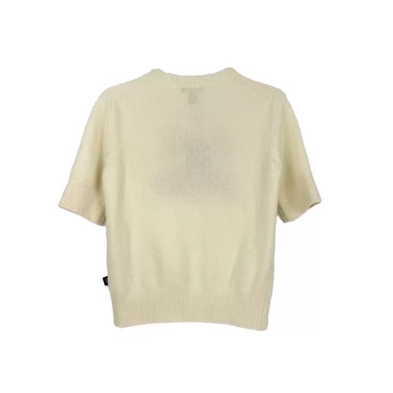 Louis Vuitton Louis Vuitton Beige Logo Short-Sleeve Sweater Size US M / EU 48-50 / 2 - 2 Thumbnail