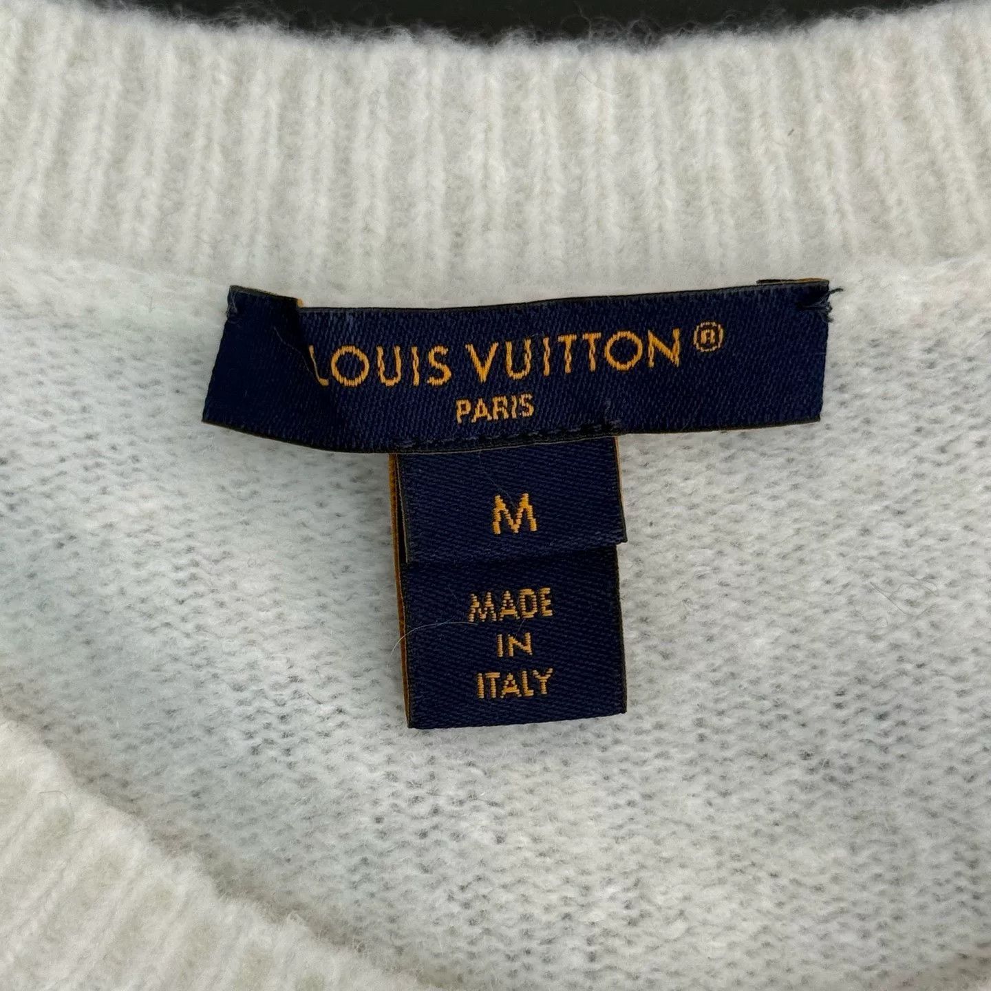 Louis Vuitton Louis Vuitton Beige Logo Short-Sleeve Sweater Size US M / EU 48-50 / 2 - 5 Thumbnail
