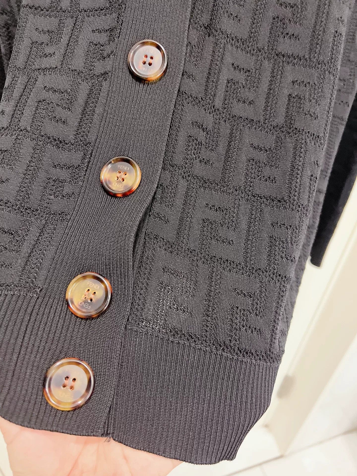 Fendi FENDI Black FF Knit Cardigan Size US S / EU 44-46 / 1 - 5 Thumbnail