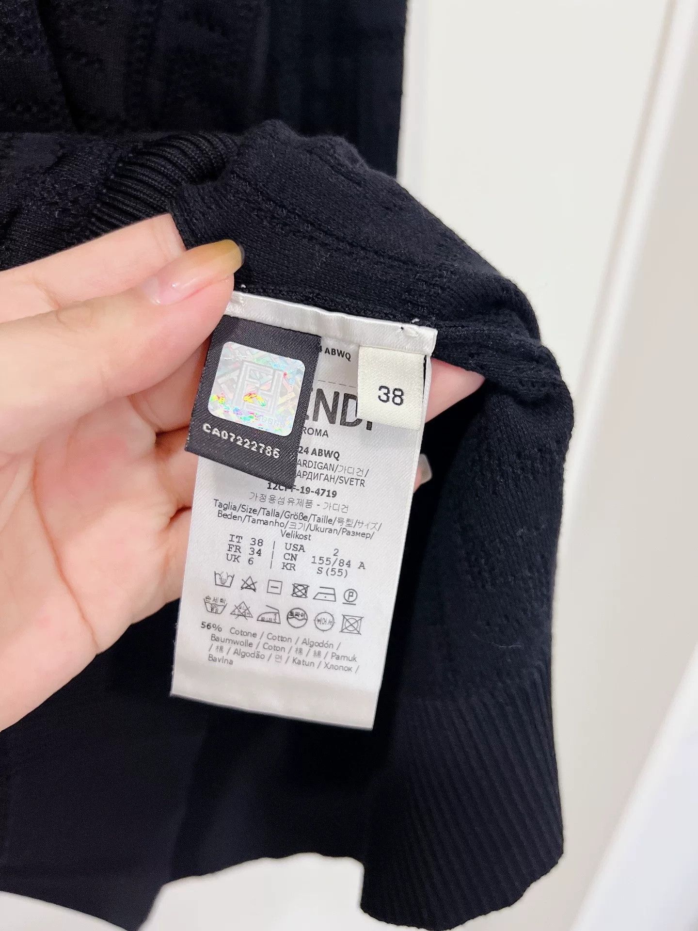 Fendi FENDI Black FF Knit Cardigan Size US S / EU 44-46 / 1 - 8 Thumbnail