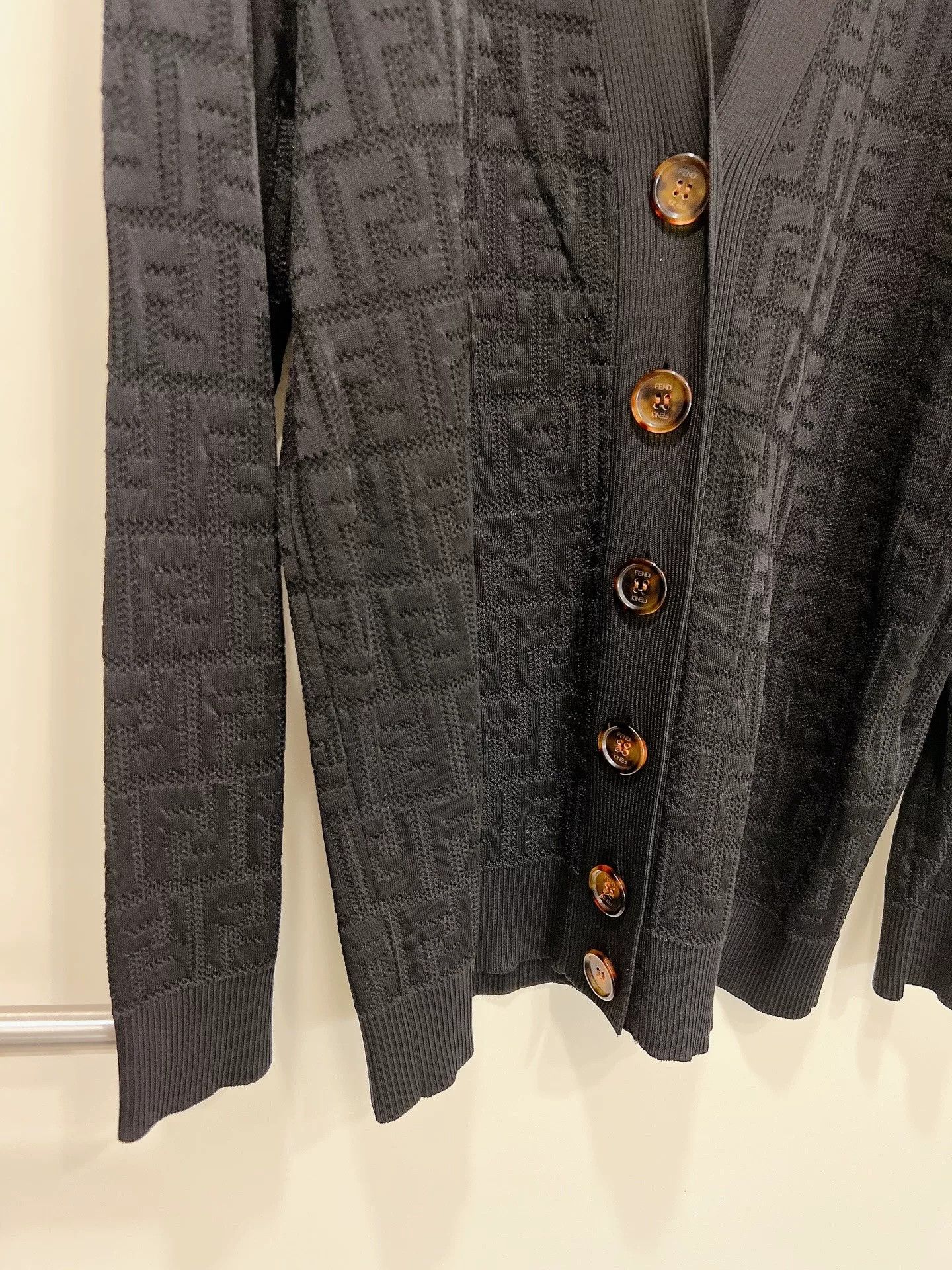 Fendi FENDI Black FF Knit Cardigan Size US S / EU 44-46 / 1 - 4 Thumbnail
