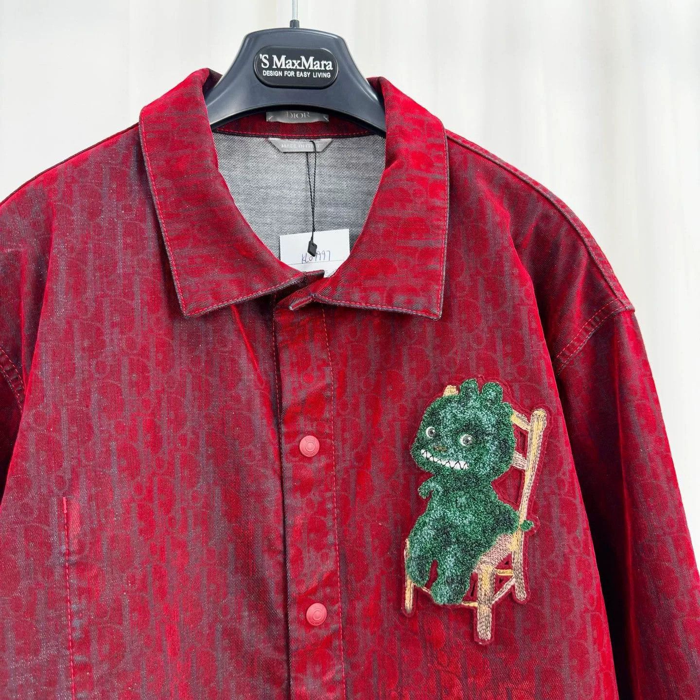 Dior Dior Cartoon Embroidered Flocking Shirt Jacket Size US M / EU 48-50 / 2 - 3 Thumbnail
