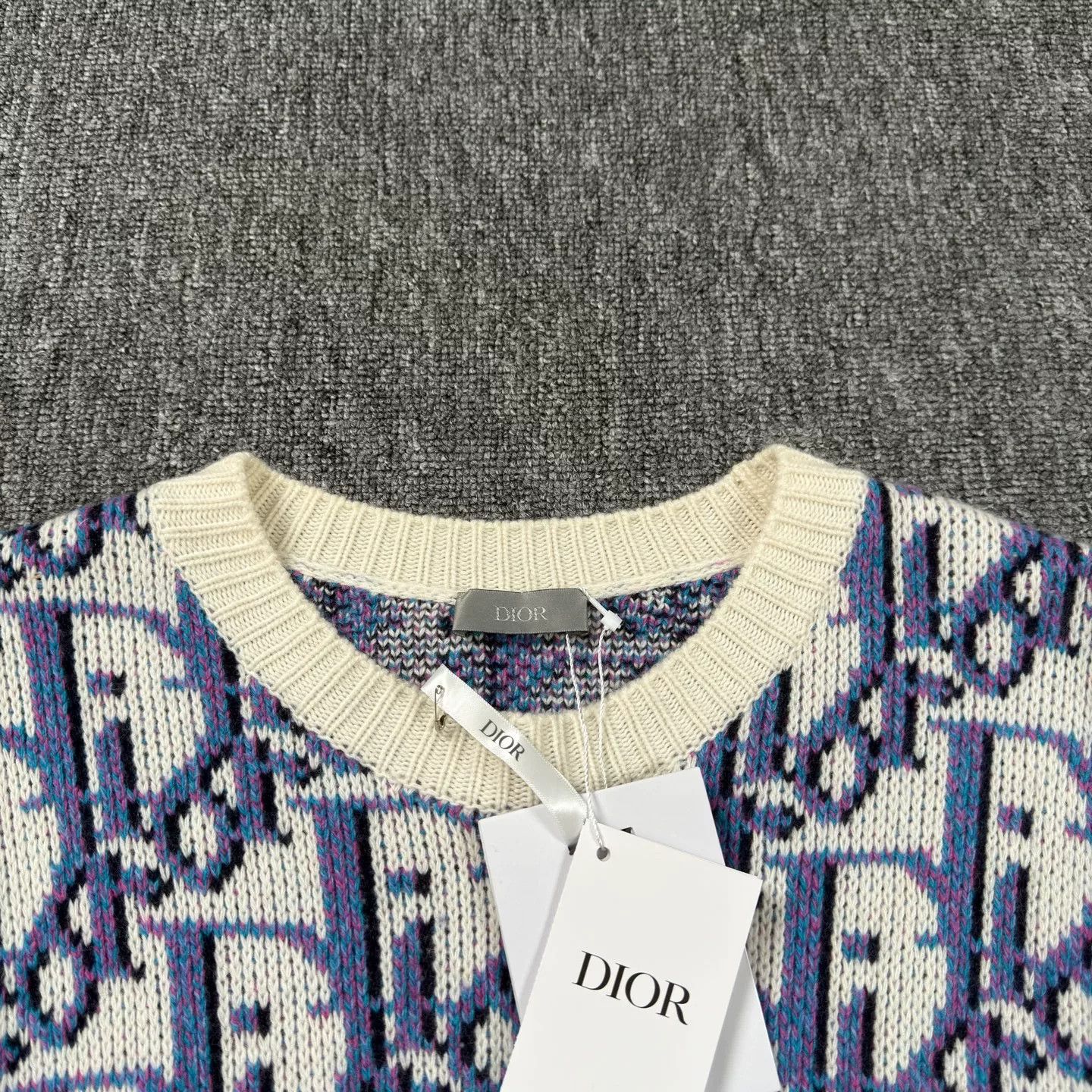 Stussy dior stussy collaboration blue printed sweater Size US M / EU 48-50 / 2 - 3 Thumbnail