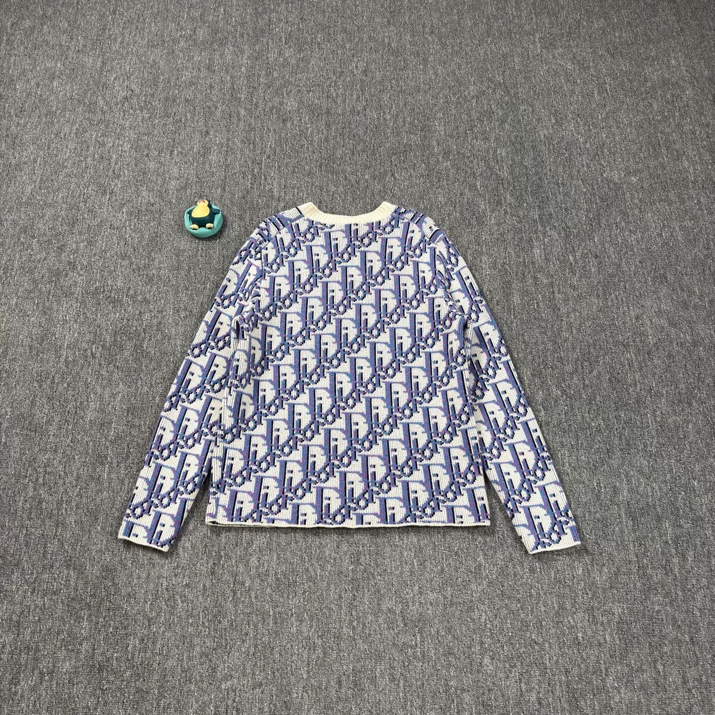 Dior dior stussy collaboration blue printed sweater Size US M / EU 48-50 / 2 - 2 Thumbnail