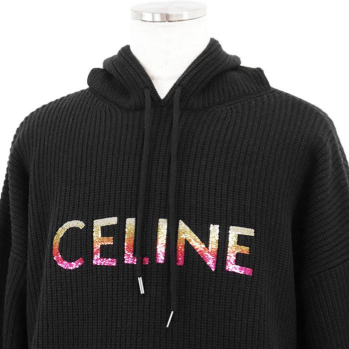 Celine Celine Celine Wool Knit Hoodie Cotton Sweatshirts & Hoodies DUTY FREE for USA Size ONE SIZE - 2 Thumbnail