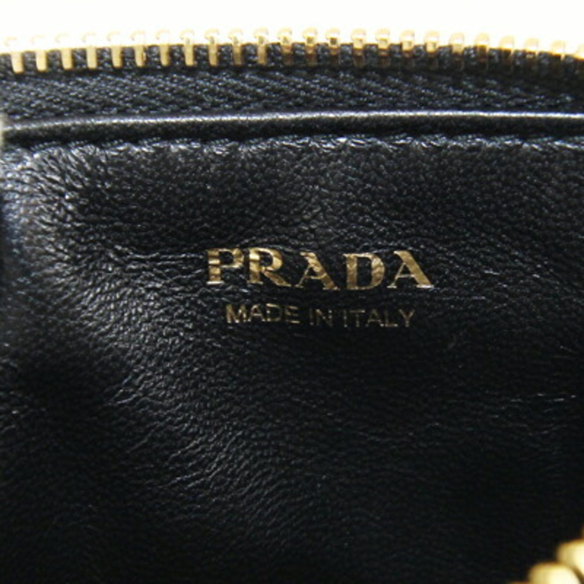 Prada Prada Card Case 1MC086 Black Leather Fragment Coin Purse Mini Wallet Women's PRADA Size ONE SIZE - 4 Thumbnail