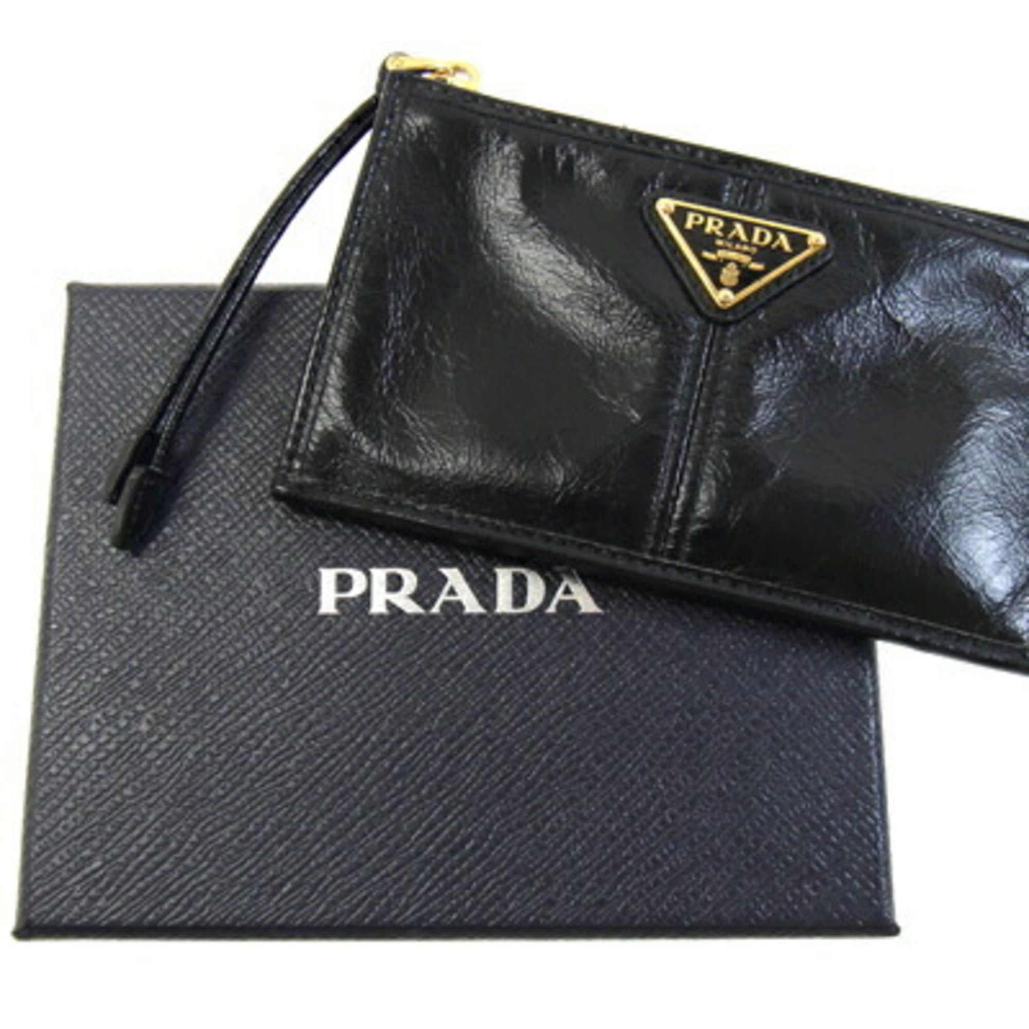 Prada Prada Card Case 1MC086 Black Leather Fragment Coin Purse Mini Wallet Women's PRADA Size ONE SIZE - 7 Thumbnail