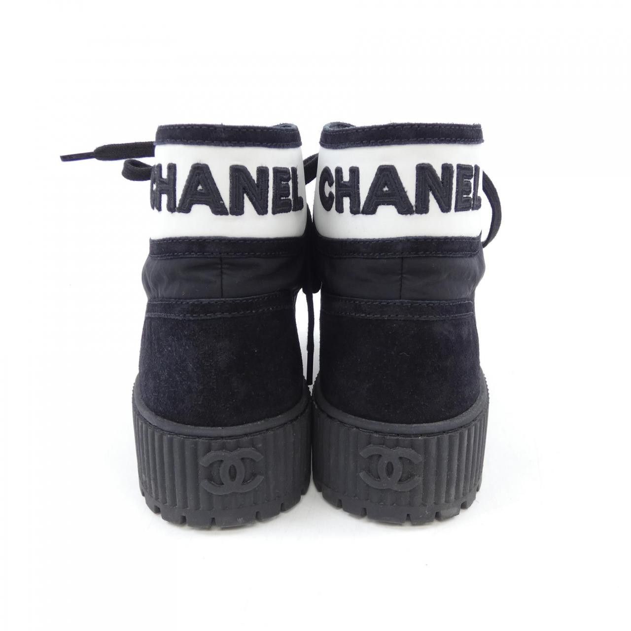 Chanel Chanel Chanel LACE UP Fabric Suede Kidskin Sneaker Suede Shoes G38091Y55624 DUTY FREE for USA Size ONE SIZE - 5 Thumbnail