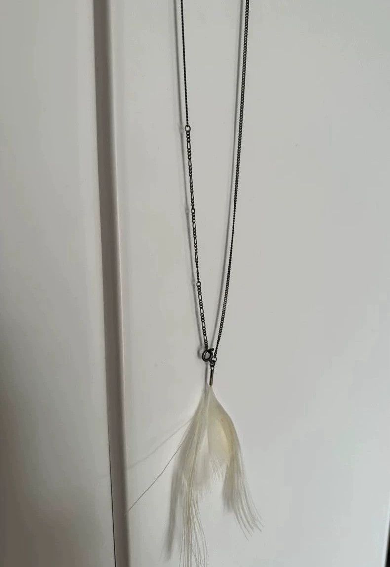 Ann Demeulemeester Ann Demeulemeester Feather Silver Necklace Size ONE SIZE - 3 Thumbnail
