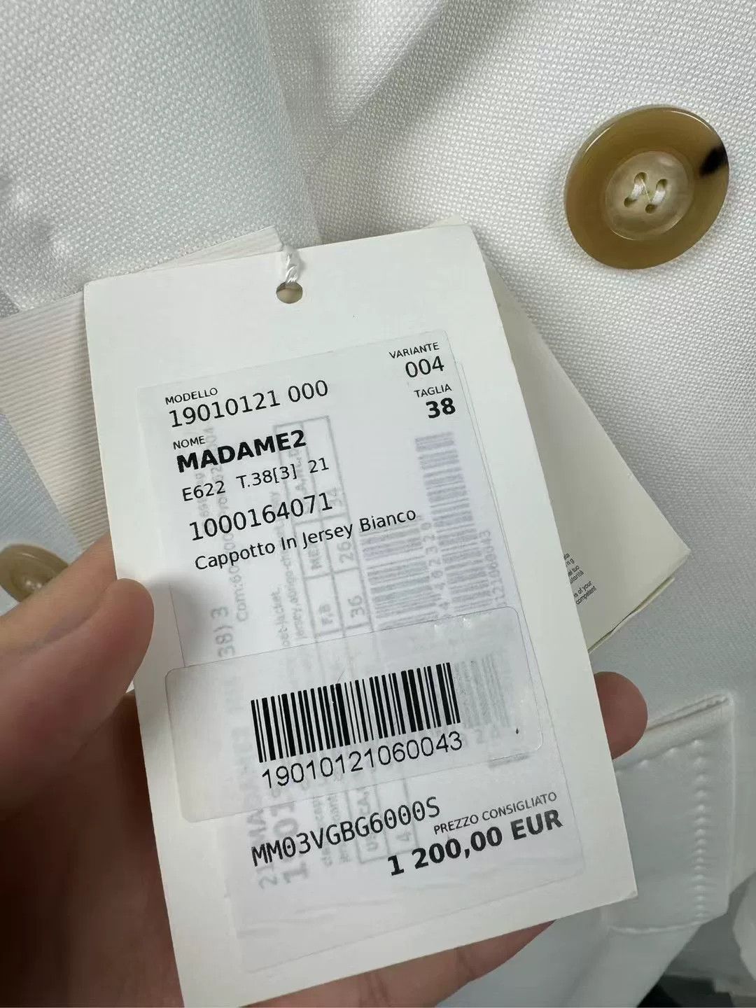 Max Mara maxmara pure white double-breasted coat Size US S / EU 44-46 / 1 - 5 Thumbnail