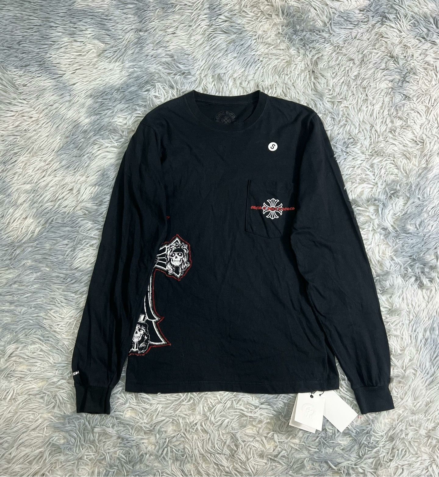 Chrome Hearts Chrome Hearts Embroidered Cross Longsleeve Size US S / EU 44-46 / 1 - 2 Thumbnail