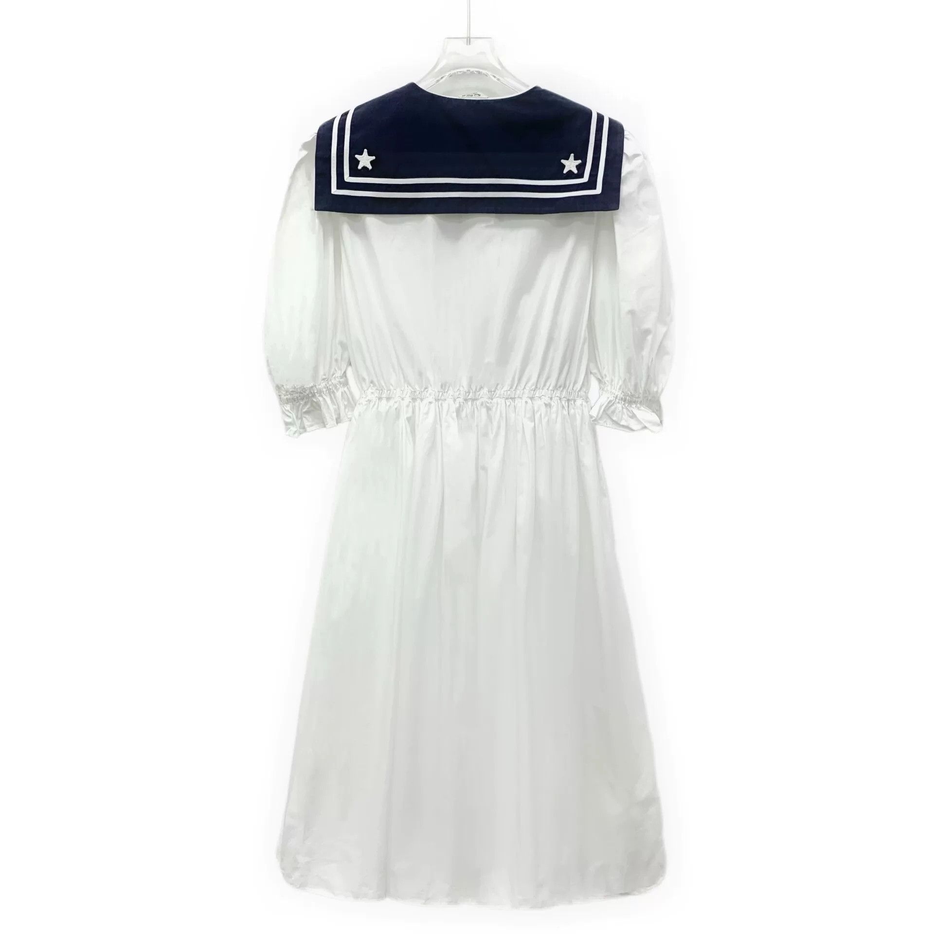 Miu Miu Miu Miu White Cotton Sailor Dress Size M Size M / US 6-8 / IT 42-44 - 2 Thumbnail