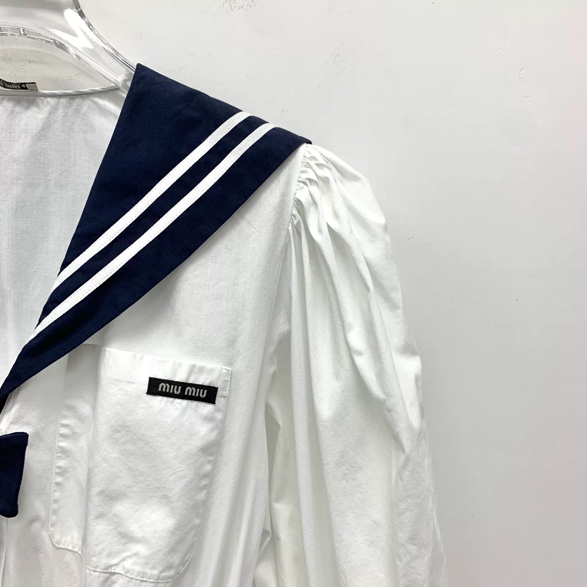 Miu Miu Miu Miu White Cotton Sailor Dress Size M Size M / US 6-8 / IT 42-44 - 3 Thumbnail