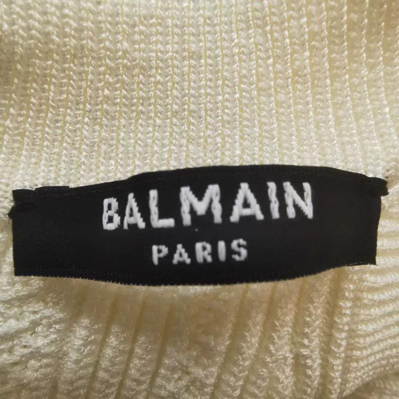 Balmain balmain white ribbed long sleeve dress Size US 44 / EU 60 - 5 Thumbnail