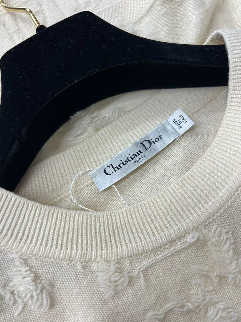 Dior Dior White Feather Cashmere Sweater Size US S / EU 44-46 / 1 - 5 Thumbnail