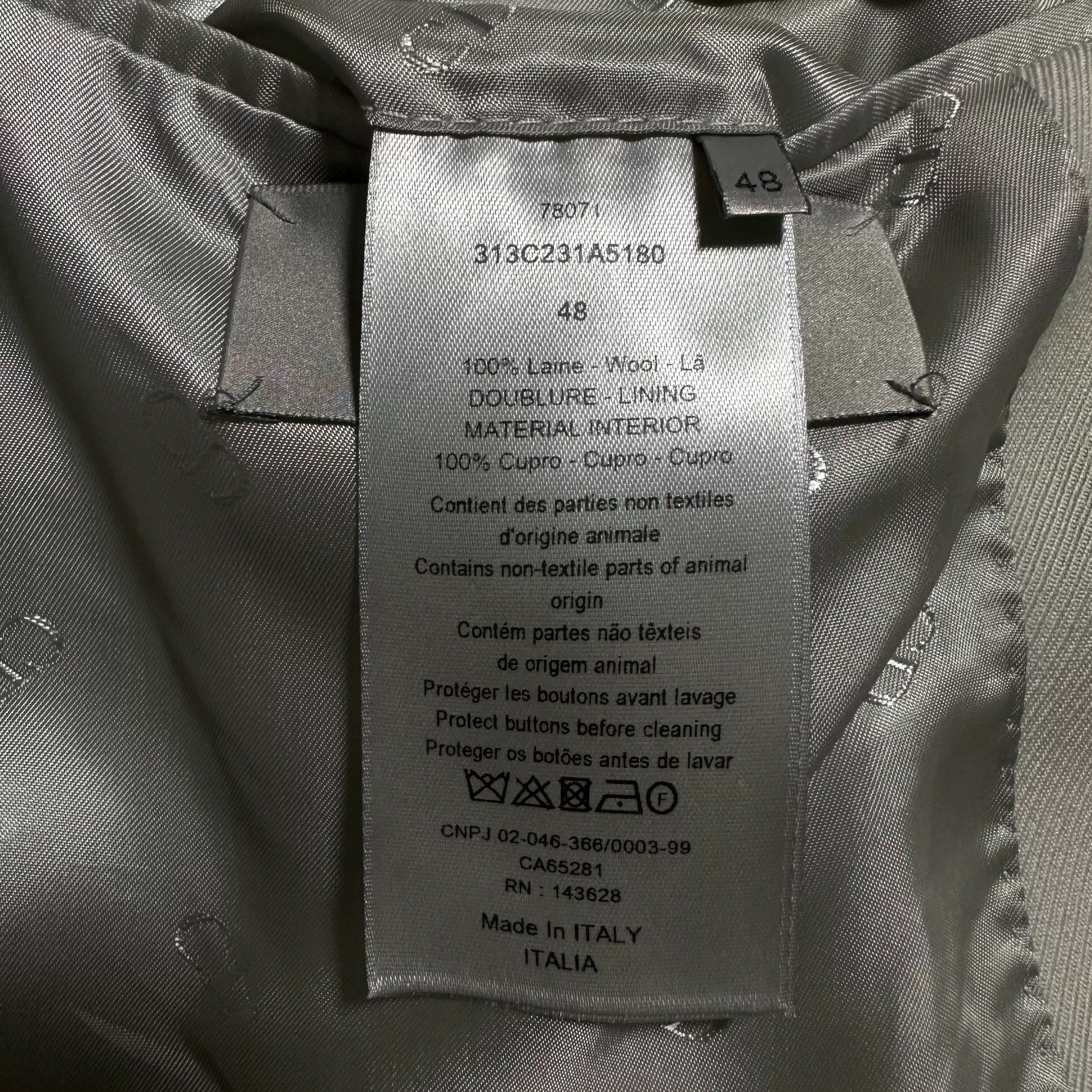Dior dior ice silver wool suit jacket Size US L / EU 52-54 / 3 - 5 Thumbnail