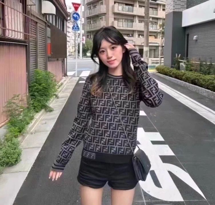 Fendi Fendi Black Grey Logo Knit Sweater Size US M / EU 48-50 / 2 - 8 Thumbnail