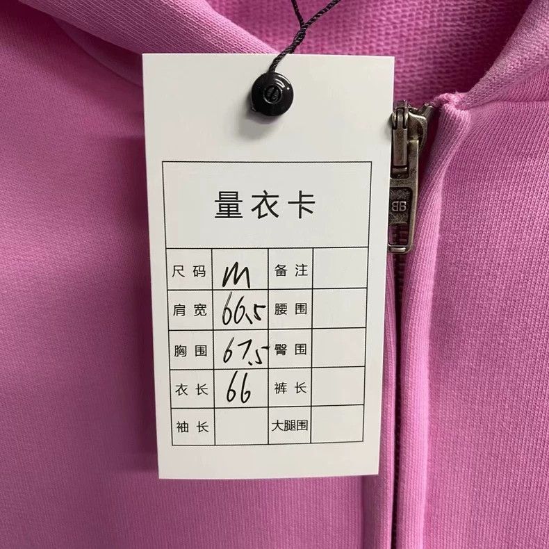 Balenciaga Balenciaga 2024 Pink Logo Zip Hoodie Size US M / EU 48-50 / 2 - 7 Thumbnail