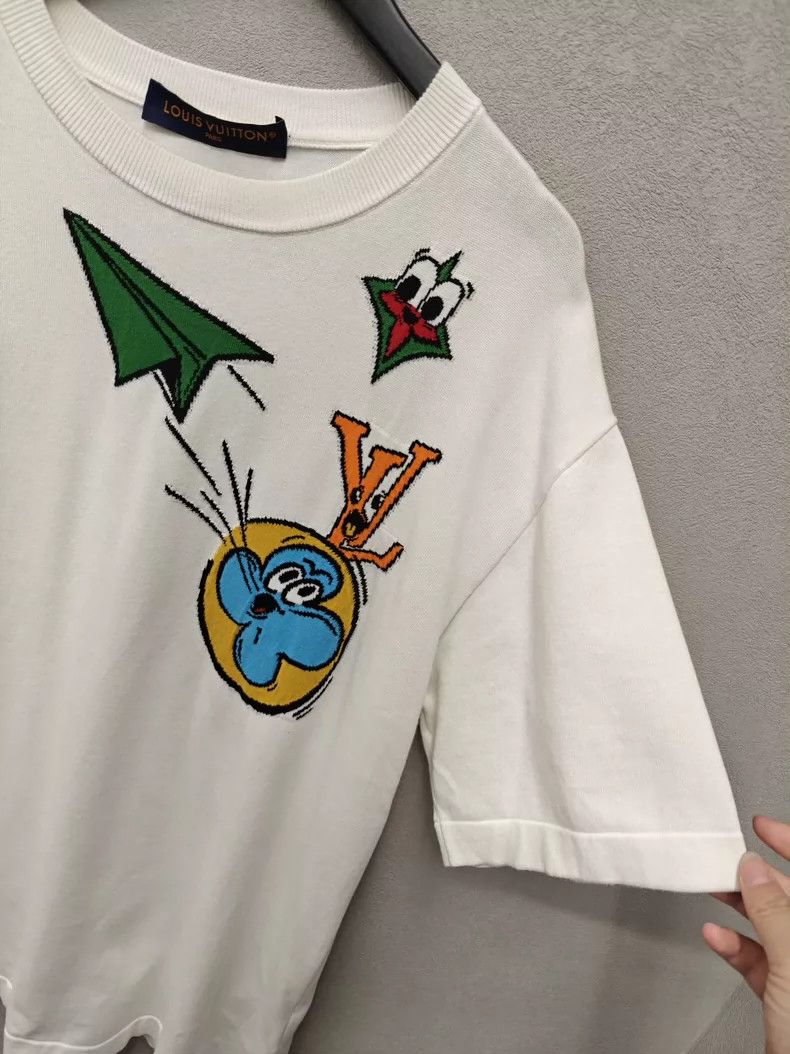 Louis Vuitton LV Paper Plane Graphic Knit T-Shirt Size US S / EU 44-46 / 1 - 5 Thumbnail