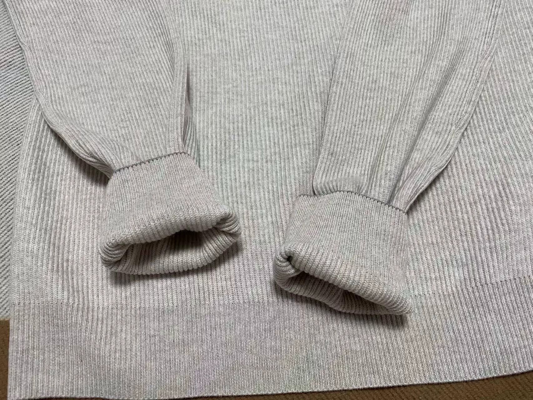 Brunello Cucinelli Brunello Cucinelli Oatmeal Cashmere Sweater Size US XL / EU 56 / 4 - 9 Thumbnail