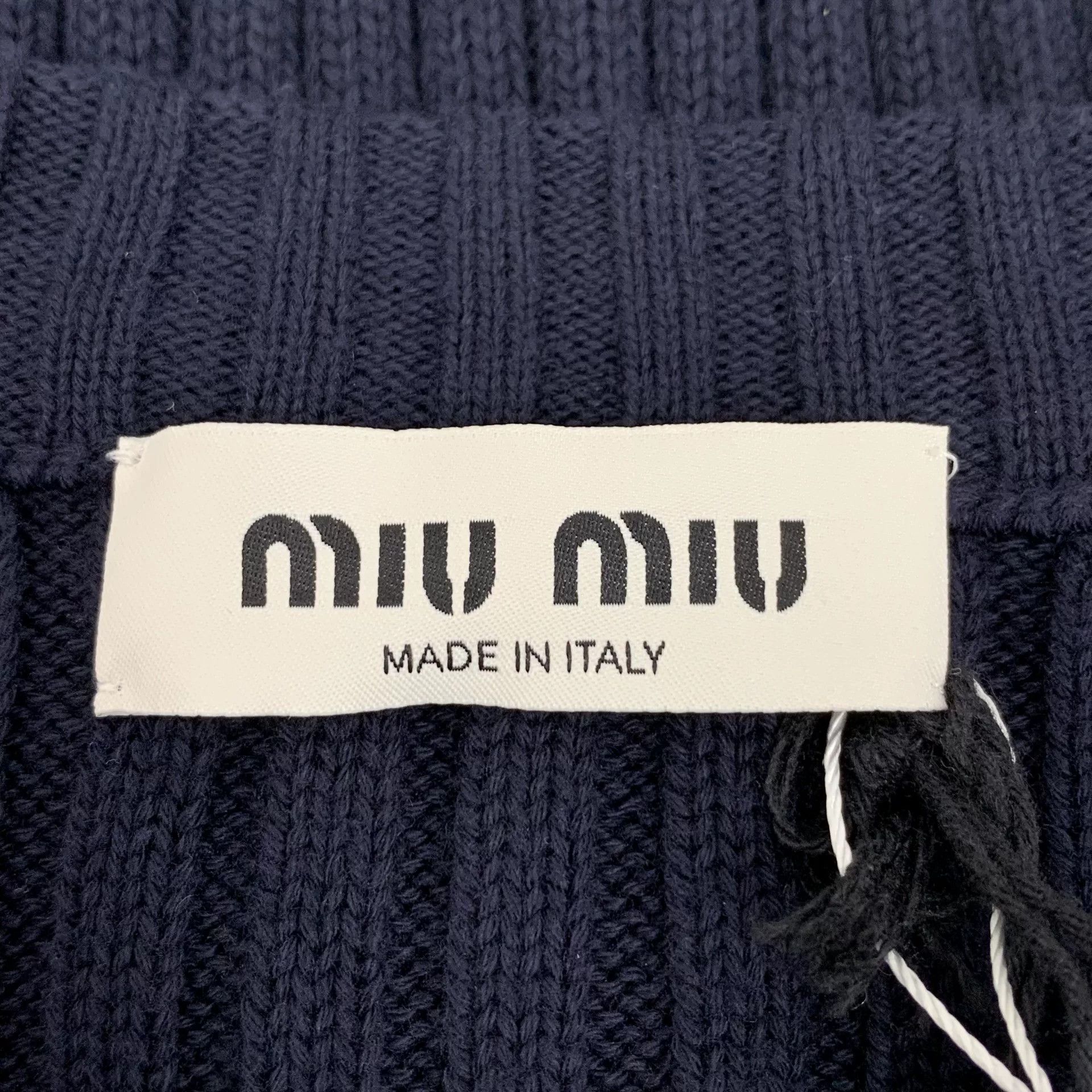 Miu Miu Miu Miu Dark Blue Logo Knit Zip Top Size US XS / EU 42 / 0 - 3 Thumbnail