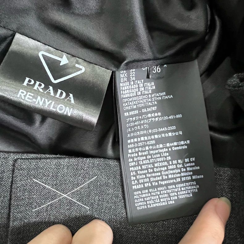 Prada Prada Gray Blazer with Black Sleeves Size US XS / EU 42 / 0 - 4 Thumbnail
