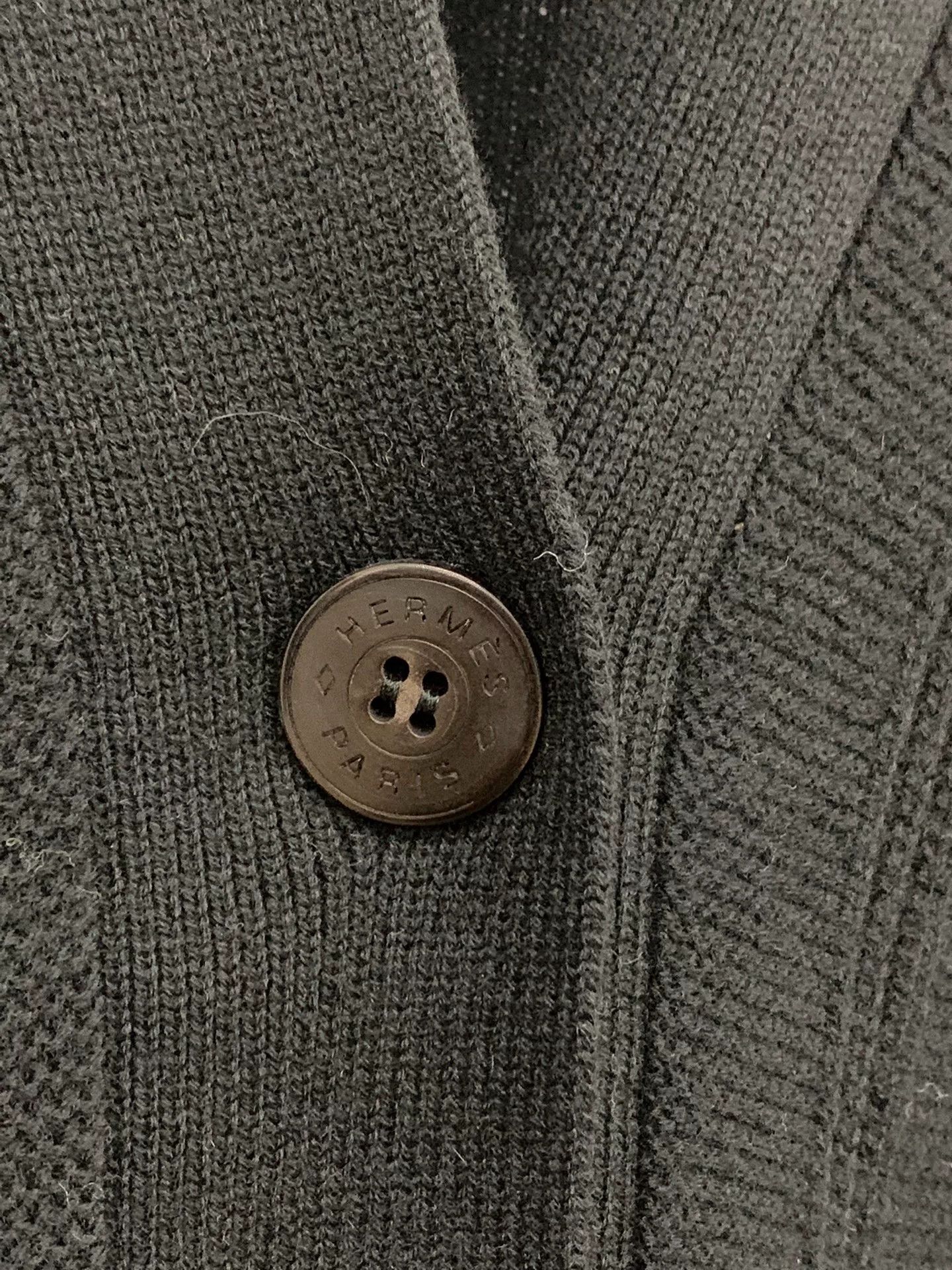 Hermes Hermes Black Wool Long Cardigan Size US S / EU 44-46 / 1 - 2 Thumbnail